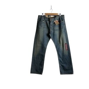 Levi's Slim Straight 514 Factory Distressed Jeans Men 38 x 30‎ NEW
